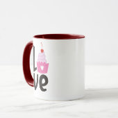Niedlicher Valentinstag Kirschkraut Kaffee Tasse (Vorderseite Links)