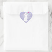 Niedlicher Valentinstag Kitty Herz-Aufkleber (Tasche)