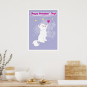 Niedlicher Valentinstag Kitty Poster (Küche)
