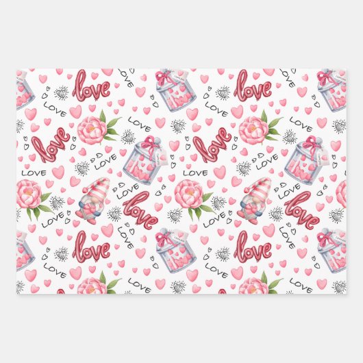 Niedlicher Valentinstag, klein.. Geschenkpapier Set (Vorderseite 3)