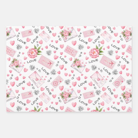 Niedlicher Valentinstag, klein.. Geschenkpapier Set (Vorderseite 2)