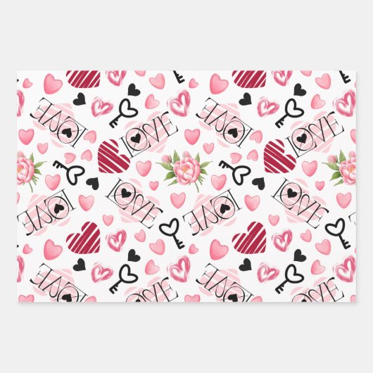 Niedlicher Valentinstag, klein.. Geschenkpapier Set (Vorderseite)