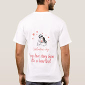 Niedlicher Valentinstag Kunst T-Shirt (Rückseite)