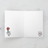 Niedlicher Valentinstag Liebe Cartoon Karte (Innenseite)