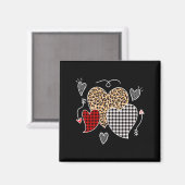 Niedlicher Valentinstag Liebe Herzstück Girls Kind Magnet (Vorderseite/Rückseite)