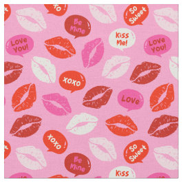 Niedlicher Valentinstag Lippen rosa Stoff