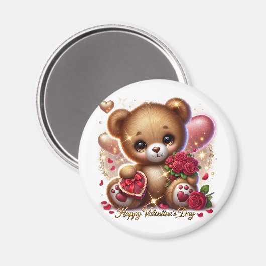 Niedlicher Valentinstag Magnet (Vorderseite/Rückseite)