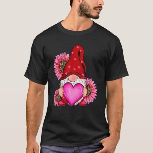 Niedlicher Valentinstag mit Leopardensonne T-Shirt (Vorderseite)