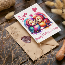 Niedlicher Valentinstag mit niedlichen Eulen Liebe