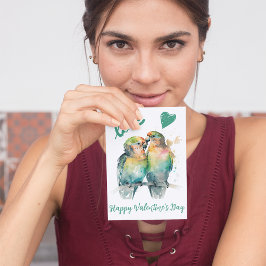 Niedlicher Valentinstag mit Papageien Liebe Feiertagskarte
