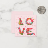Niedlicher Valentinstag Mitteilungskarte (Vorderseite/Rückseite Beispiel)