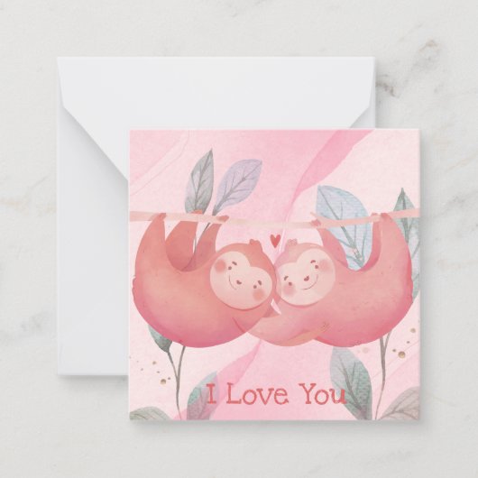 Niedlicher Valentinstag Mitteilungskarte (Vorderseite)