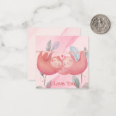 Niedlicher Valentinstag Mitteilungskarte (Vorderseite/Rückseite Beispiel)