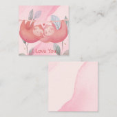 Niedlicher Valentinstag Mitteilungskarte (Vorne/Hinten)