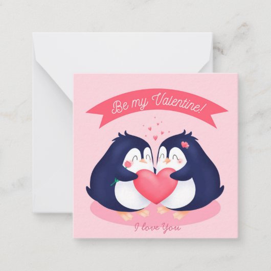 Niedlicher Valentinstag Mitteilungskarte (Vorderseite)
