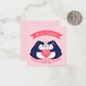Niedlicher Valentinstag Mitteilungskarte (Vorderseite/Rückseite Beispiel)
