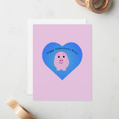 Niedlicher Valentinstag Mitteilungskarte (Vorderseite/Rückseite Beispiel)