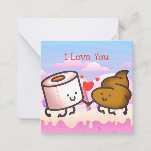 Niedlicher Valentinstag Mitteilungskarte (Vorderseite)