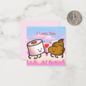 Niedlicher Valentinstag Mitteilungskarte (Vorderseite/Rückseite Beispiel)