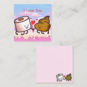 Niedlicher Valentinstag Mitteilungskarte (Vorne/Hinten)