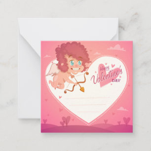 Niedlicher Valentinstag Mitteilungskarte
