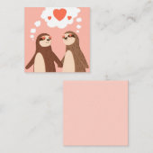 Niedlicher Valentinstag Mitteilungskarte (Vorne/Hinten)