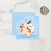 Niedlicher Valentinstag Mitteilungskarte (Vorderseite/Rückseite Beispiel)