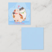 Niedlicher Valentinstag Mitteilungskarte (Vorne/Hinten)