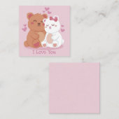 Niedlicher Valentinstag Mitteilungskarte (Vorne/Hinten)