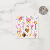 Niedlicher Valentinstag Mitteilungskarte (Vorderseite/Rückseite Beispiel)