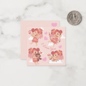 Niedlicher Valentinstag Mitteilungskarte (Vorderseite/Rückseite Beispiel)