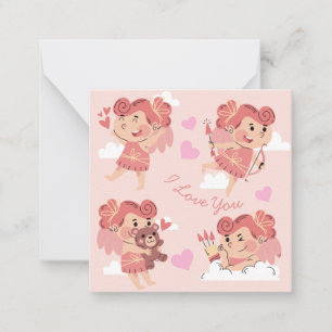 Niedlicher Valentinstag Mitteilungskarte