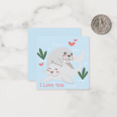 Niedlicher Valentinstag Mitteilungskarte (Vorderseite/Rückseite Beispiel)