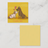 Niedlicher Valentinstag Mitteilungskarte (Vorne/Hinten)