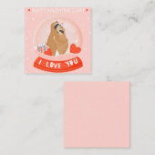 Niedlicher Valentinstag Mitteilungskarte (Vorne/Hinten)