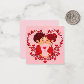 Niedlicher Valentinstag Mitteilungskarte (Vorderseite/Rückseite Beispiel)