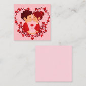 Niedlicher Valentinstag Mitteilungskarte (Vorne/Hinten)