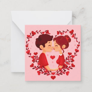 Niedlicher Valentinstag Mitteilungskarte