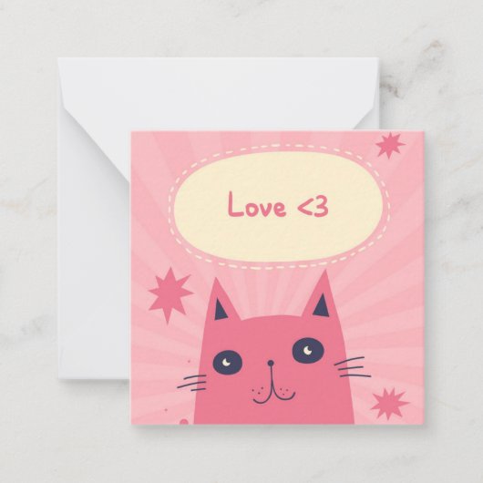 Niedlicher Valentinstag Mitteilungskarte (Vorderseite)