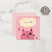 Niedlicher Valentinstag Mitteilungskarte (Vorderseite/Rückseite Beispiel)