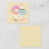 Niedlicher Valentinstag Mitteilungskarte (Vorne/Hinten)