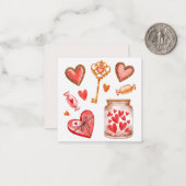 Niedlicher Valentinstag Mitteilungskarte (Vorderseite/Rückseite Beispiel)