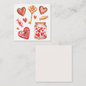 Niedlicher Valentinstag Mitteilungskarte (Vorne/Hinten)