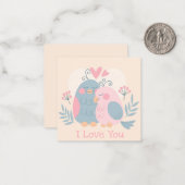 Niedlicher Valentinstag Mitteilungskarte (Vorderseite/Rückseite Beispiel)