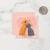Niedlicher Valentinstag Mitteilungskarte (Vorderseite/Rückseite Beispiel)