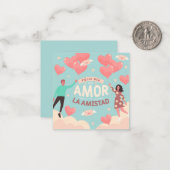 Niedlicher Valentinstag Mitteilungskarte (Vorderseite/Rückseite Beispiel)