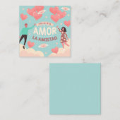 Niedlicher Valentinstag Mitteilungskarte (Vorne/Hinten)