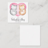 Niedlicher Valentinstag Mitteilungskarte (Vorne/Hinten)