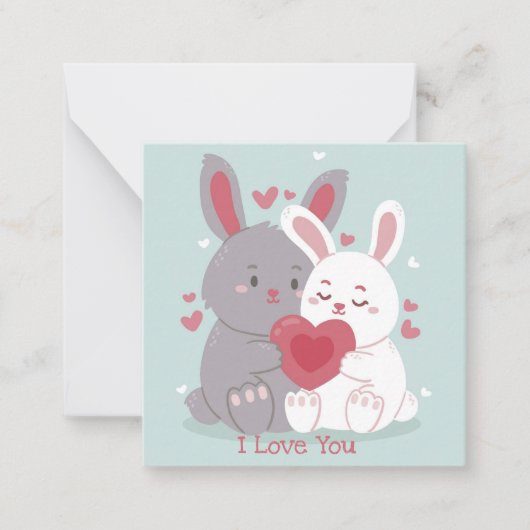 Niedlicher Valentinstag Mitteilungskarte (Vorderseite)