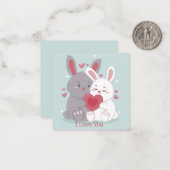 Niedlicher Valentinstag Mitteilungskarte (Vorderseite/Rückseite Beispiel)